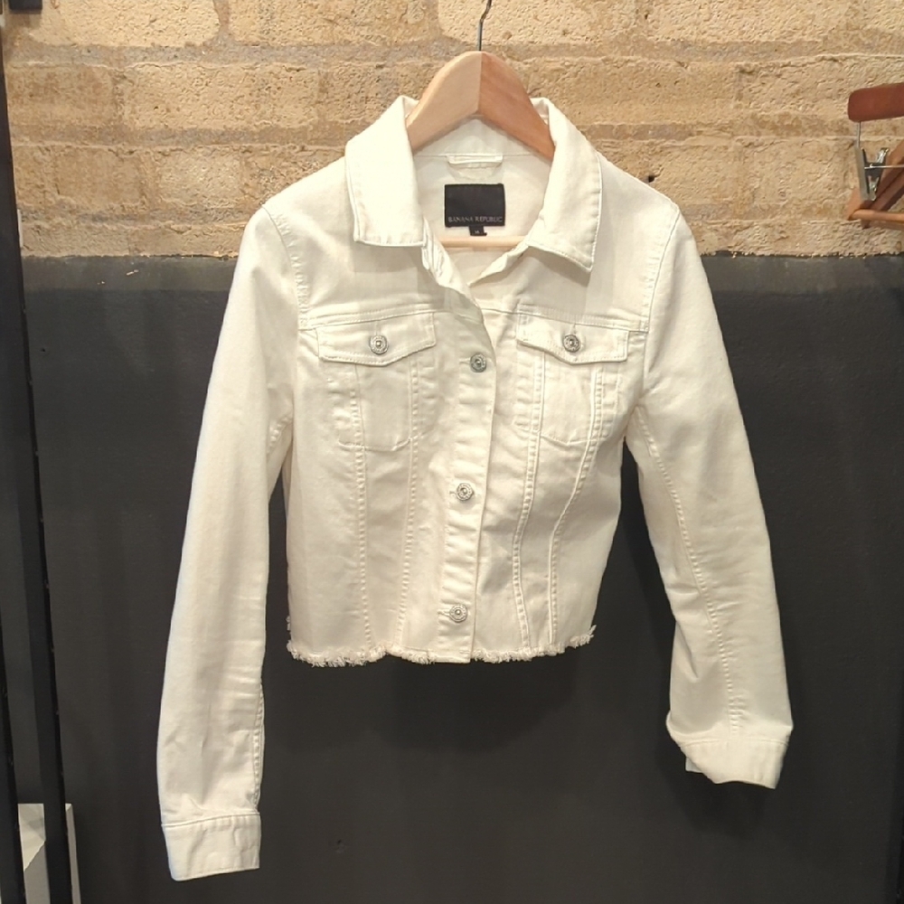 BR White Denim Jacket